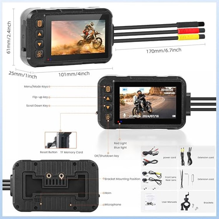 دوربین فیلمبرداری ثبت وقایع موتور سیکلت مدل MT35C