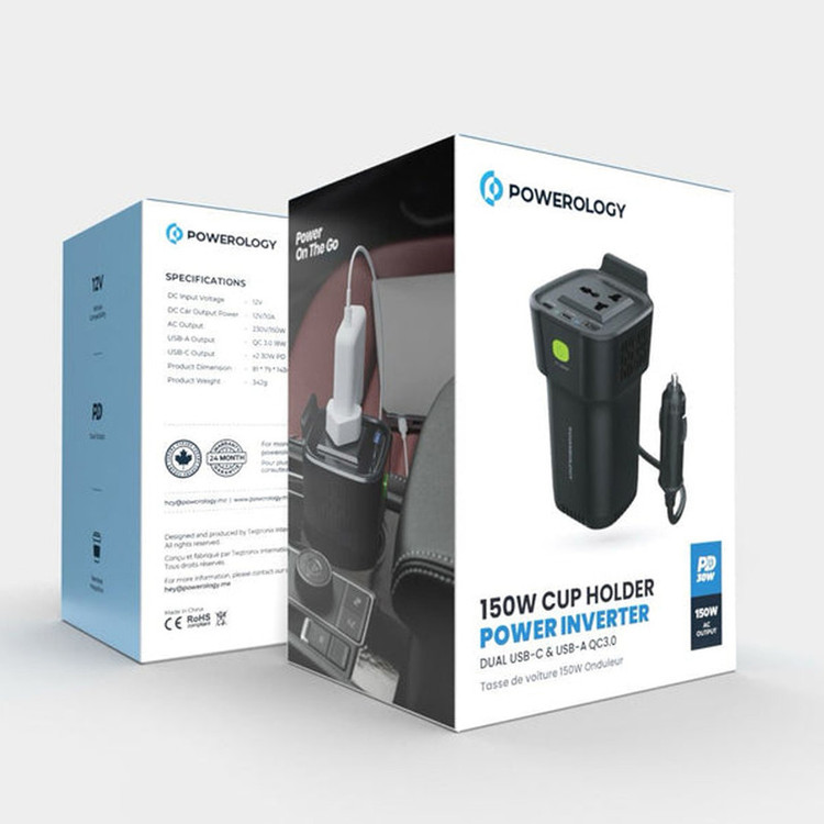 مبدل برق خودرو پاورولوجی مدل POWER INVERTER 150W P150INVBK