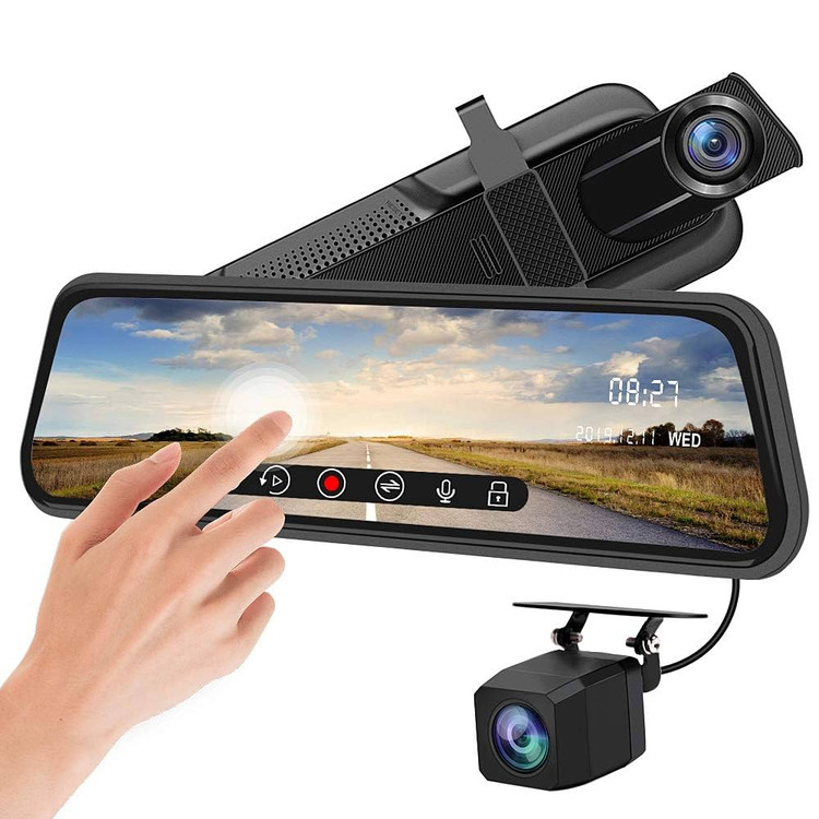 دوربین ثبت وقایع خودرو مدل آینه ای تمام لمسی CAR PLYE WIFI 4K