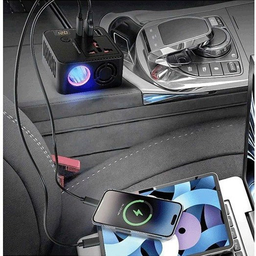 مبدل برق خودرو پرودو مدل Universal PD-FWCH057 200W با گارانتی 6 ماهه