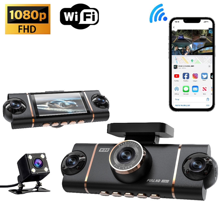 دوربین ثبت وقایع خودرو مدل چهار دوربینه D65 WIFI