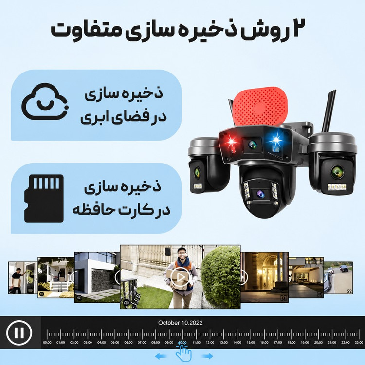 دوربین مداربسته تحت شبکه سیمکارتی اوکم 4 لنز مدل O-KAM PRO L40 4G LTE