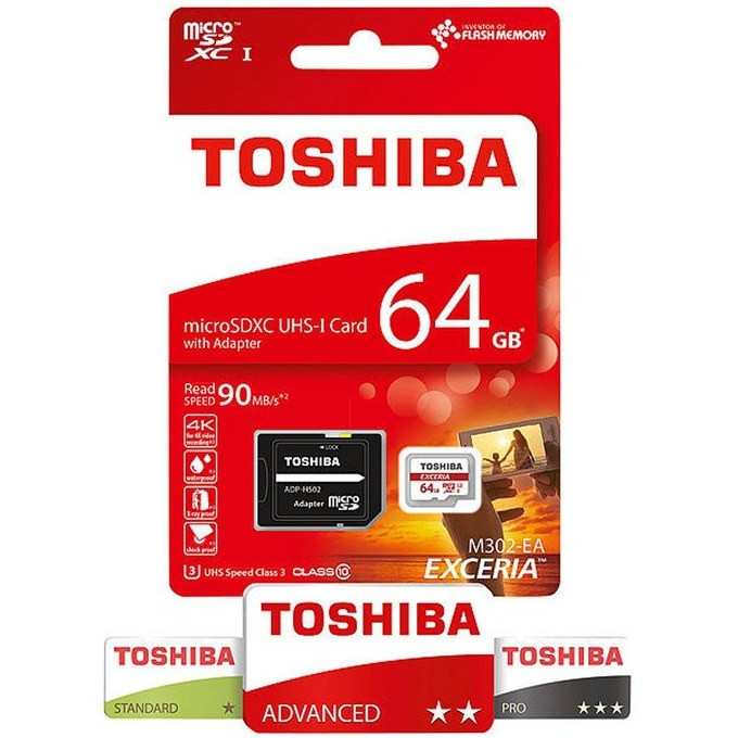 کارت حافظه توشیبا مدل M302-EA U3 ظرفیت 64 گیگابایت با گارانتی تعویض