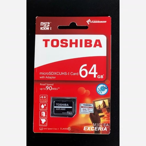 کارت حافظه توشیبا مدل M302-EA U3 ظرفیت 64 گیگابایت با گارانتی تعویض