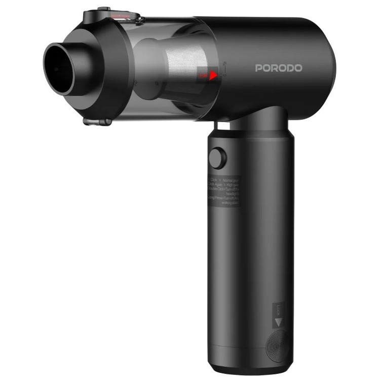 دمنده و مکنده شارژی پرودو مدل Tornado Pro PDM8DGY با موتور براشلس 90,000 دور در دقیقه، مکش 22,000 پاسکال، توان 140 وات، سه سطح تنظیم قدرت و باتری 8000 میلیآمپرساعت