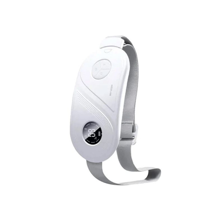 دستگاه ماساژور برقی شکم گرین لاین مدل Heating با باتری قابل شارژ، ماساژ گرمایی و لرزشی، کاهش درد قاعدگی، نشانگر LED، توان 5 وات و وزن 360 گرم