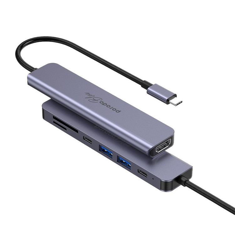 هاب 7 پورت USB-C پرودو مدل PB-71HBC قابلیت اتصال موبایل به TV